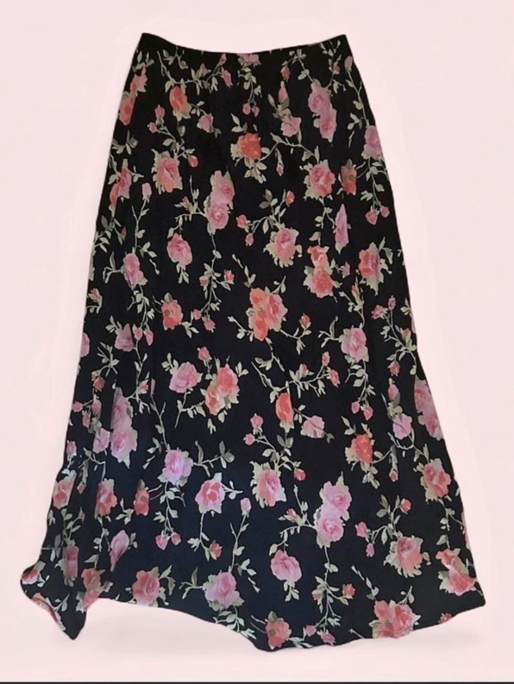 Vintage 90s Carol Anderson Floral Maxi Skirt